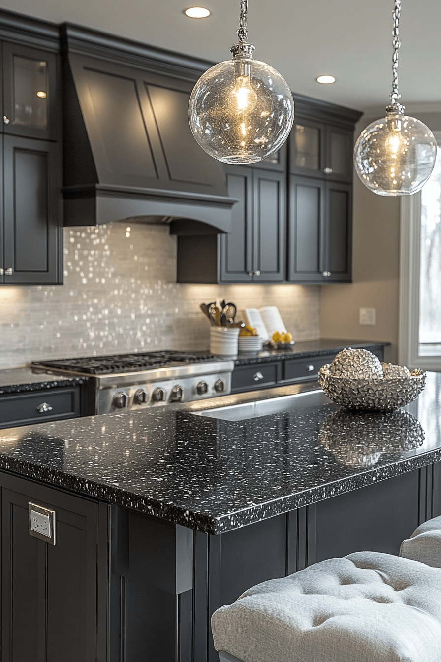 black countertops