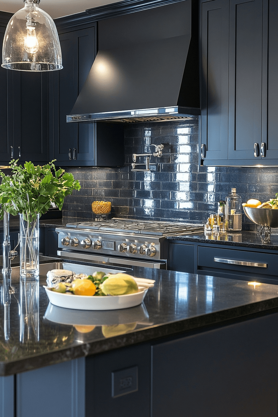 black countertops