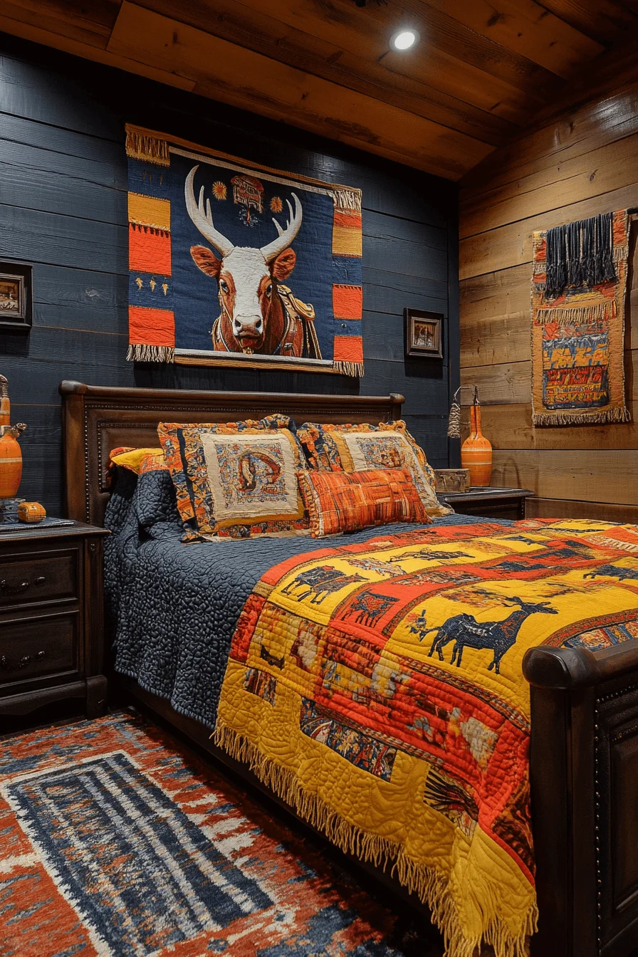 rodeo inspired western bedroom ideas