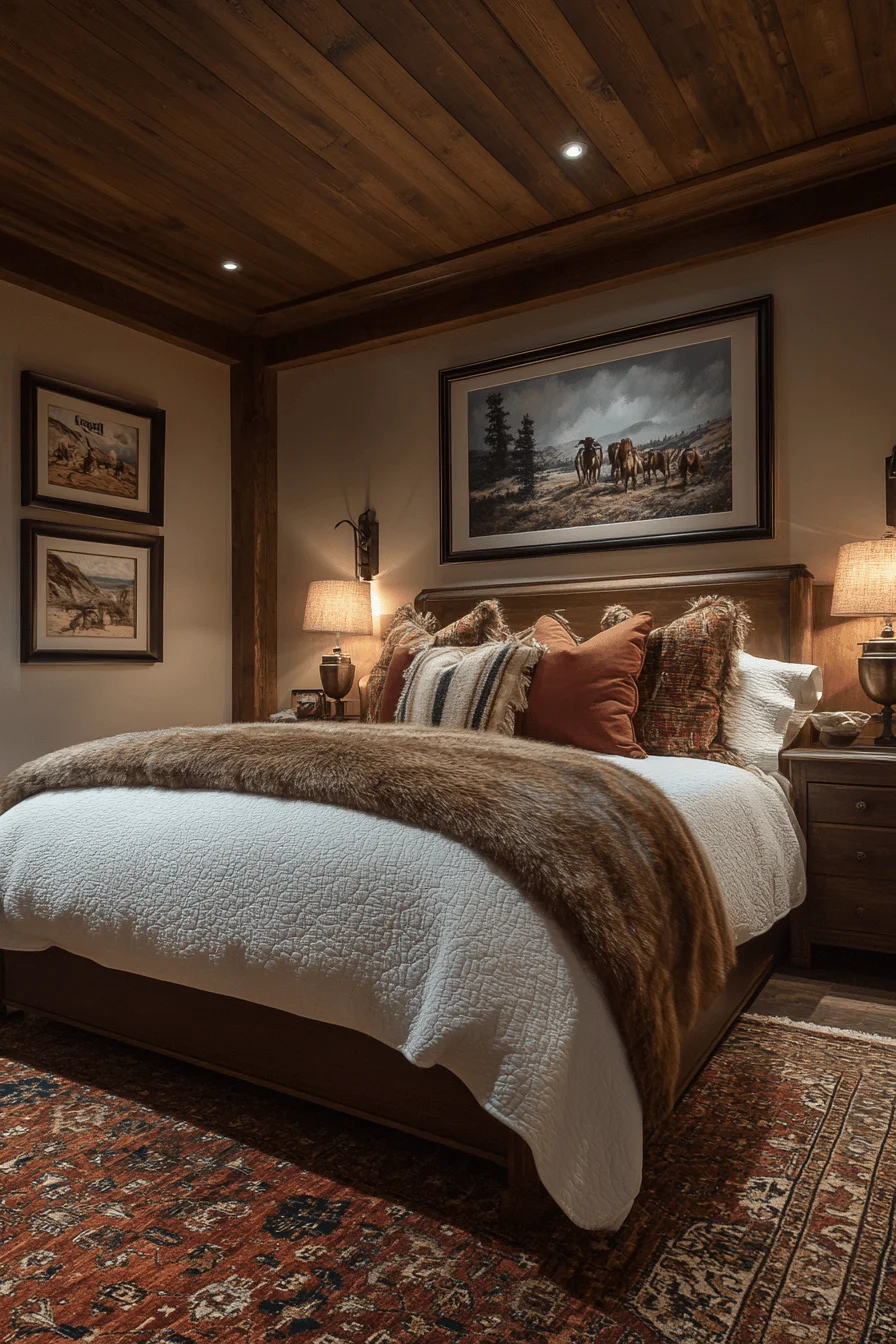 gold rush western bedroom ideas