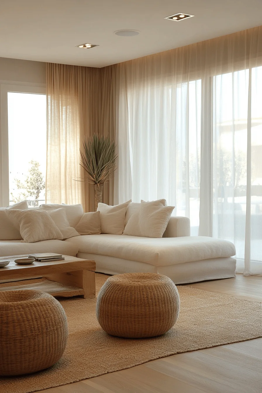 white couch living room