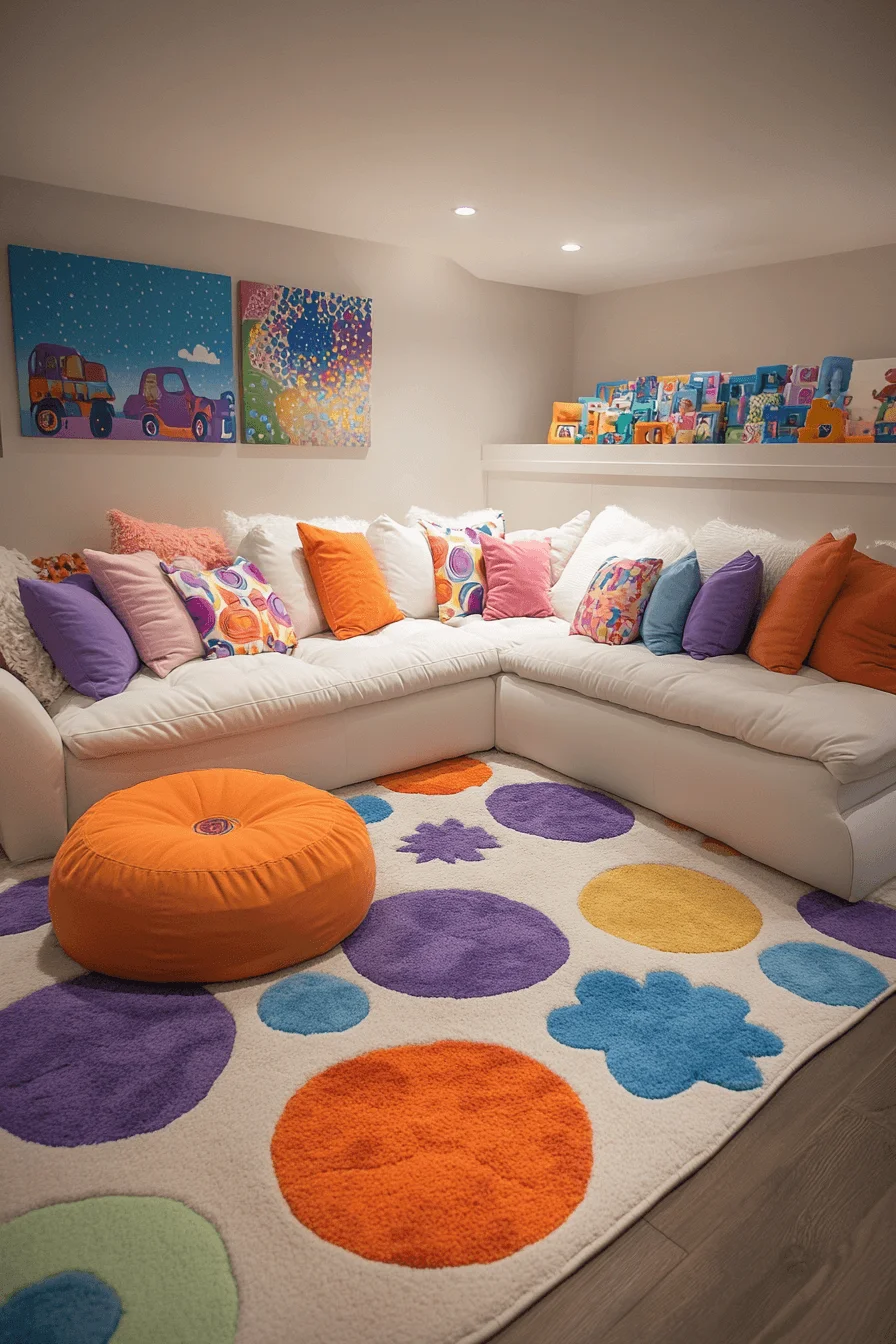 white couch living room