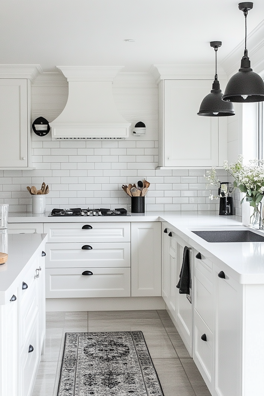 white shaker kitchen cabinets