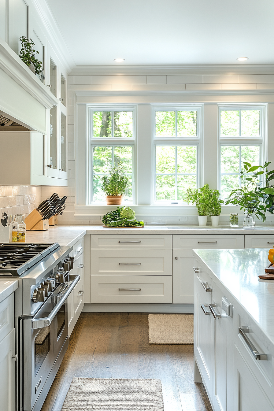 white shaker kitchen cabinets