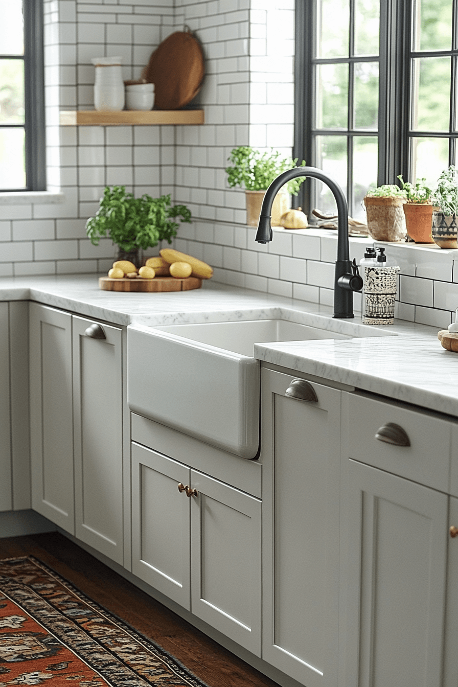 white shaker kitchen cabinets