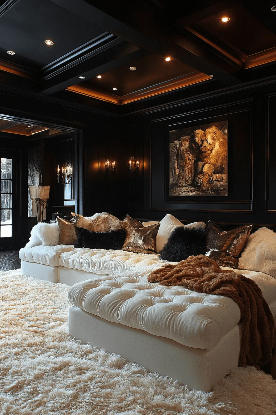 white couch living room