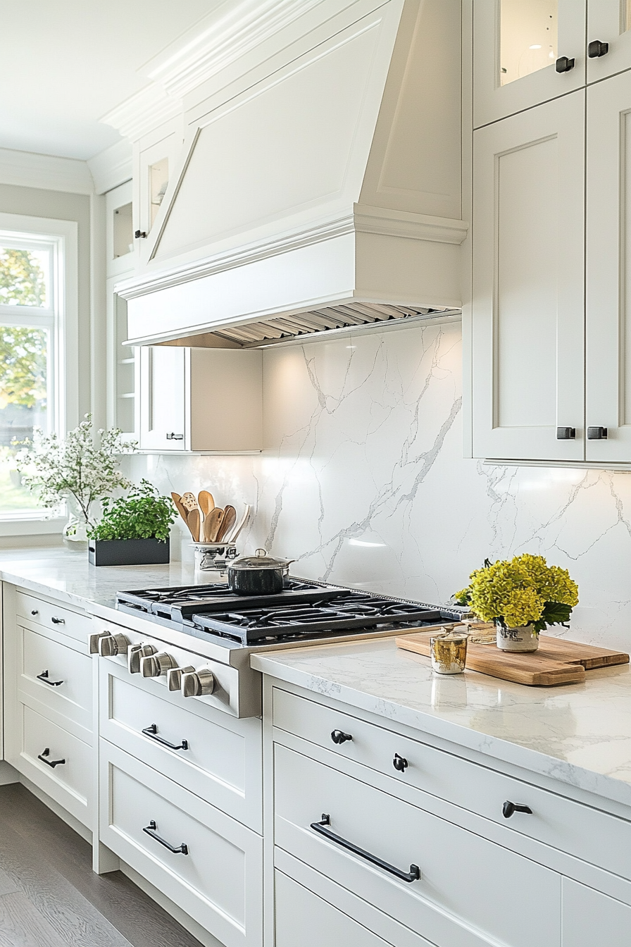 white shaker kitchen cabinets