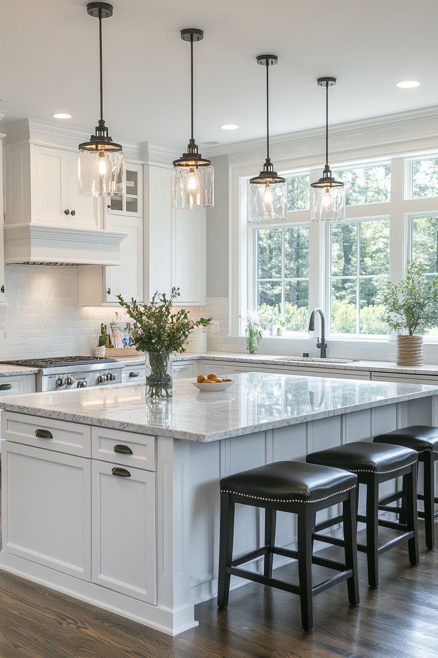 white shaker kitchen cabinets