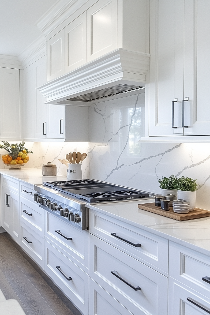 white shaker kitchen cabinets