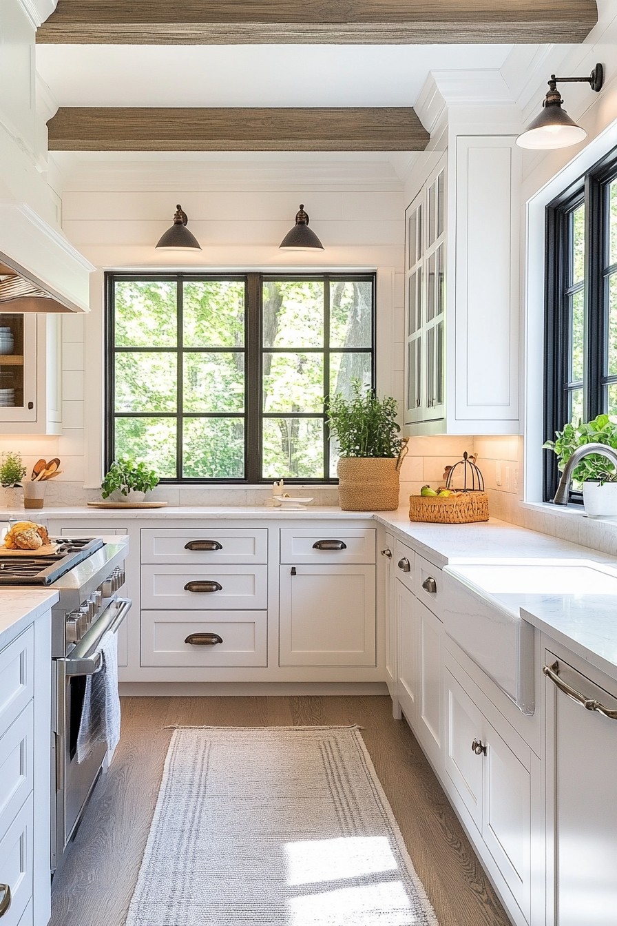 white shaker kitchen cabinets