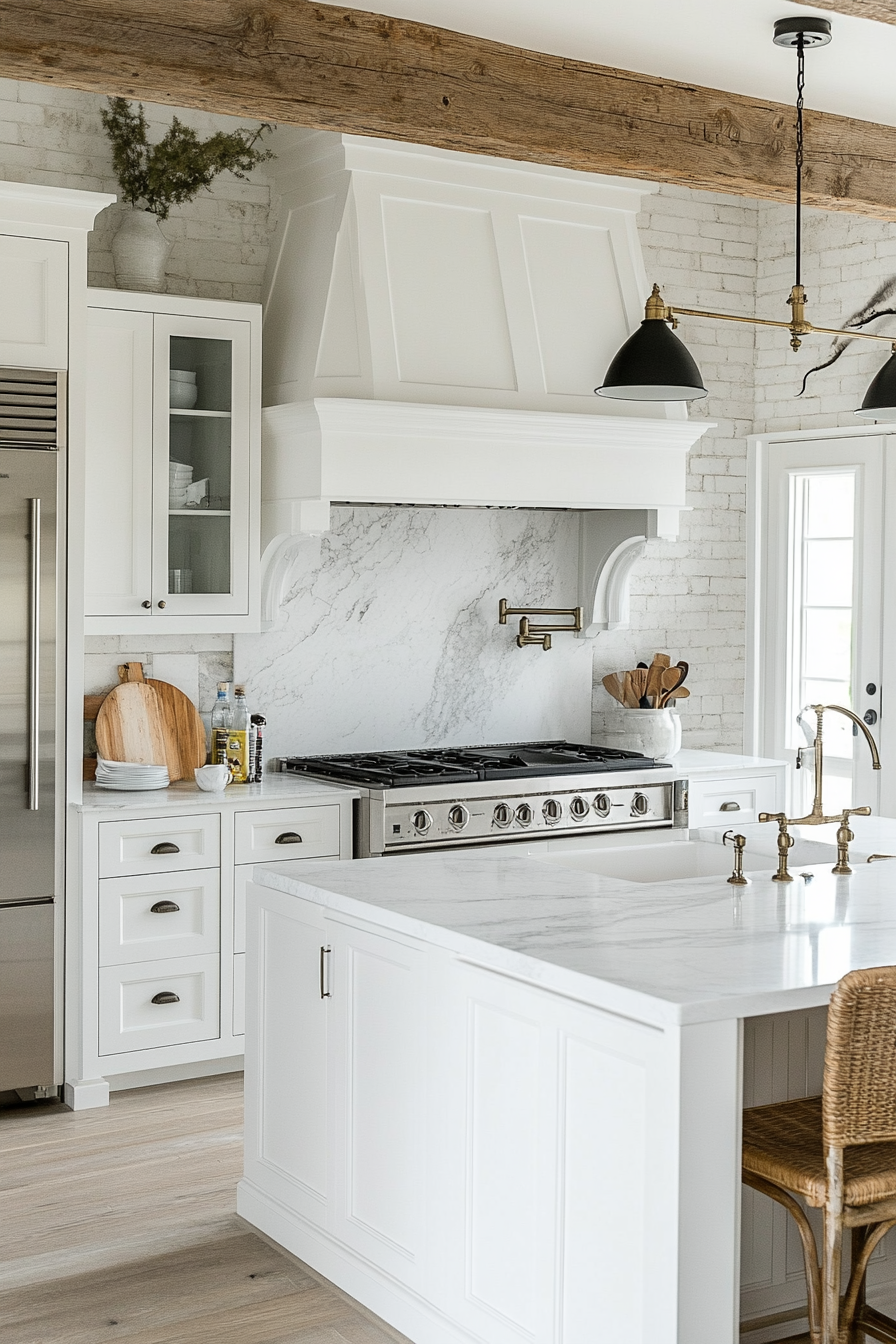 white shaker kitchen cabinets