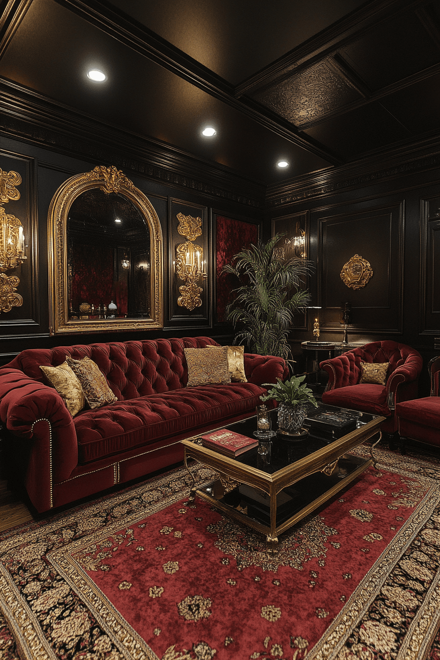 burgundy couch living room