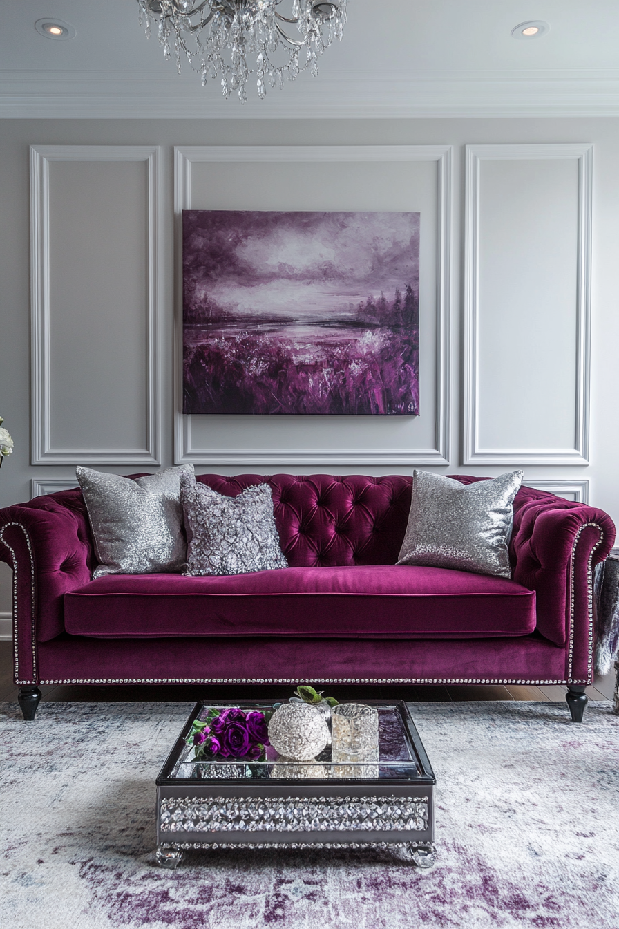 burgundy couch living room