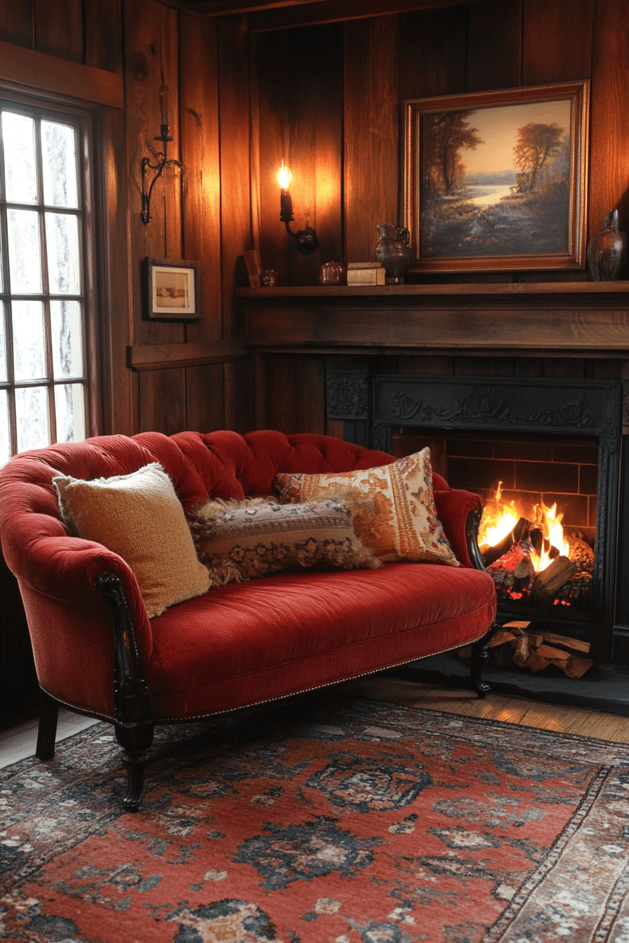 rust couch living room ideas