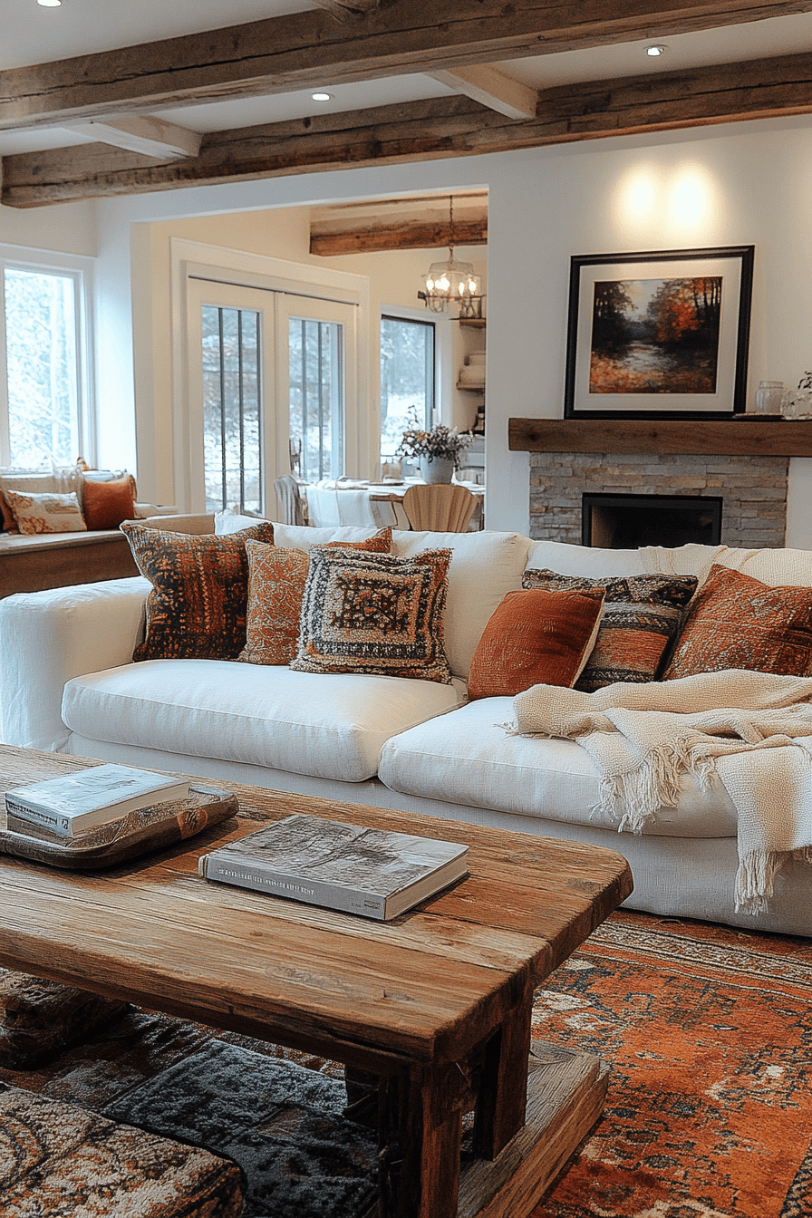 rust couch living room ideas