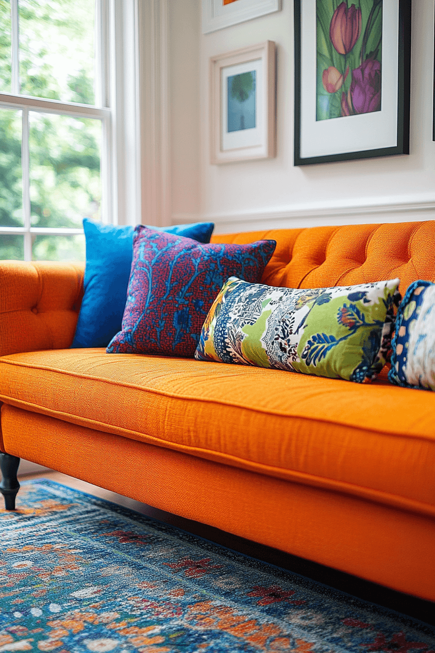 rust couch living room ideas