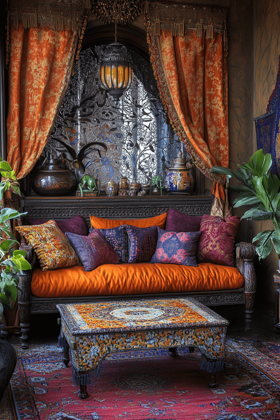 rust couch living room ideas