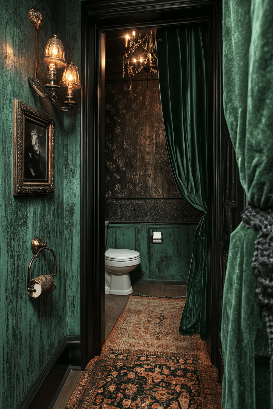 moody powder room