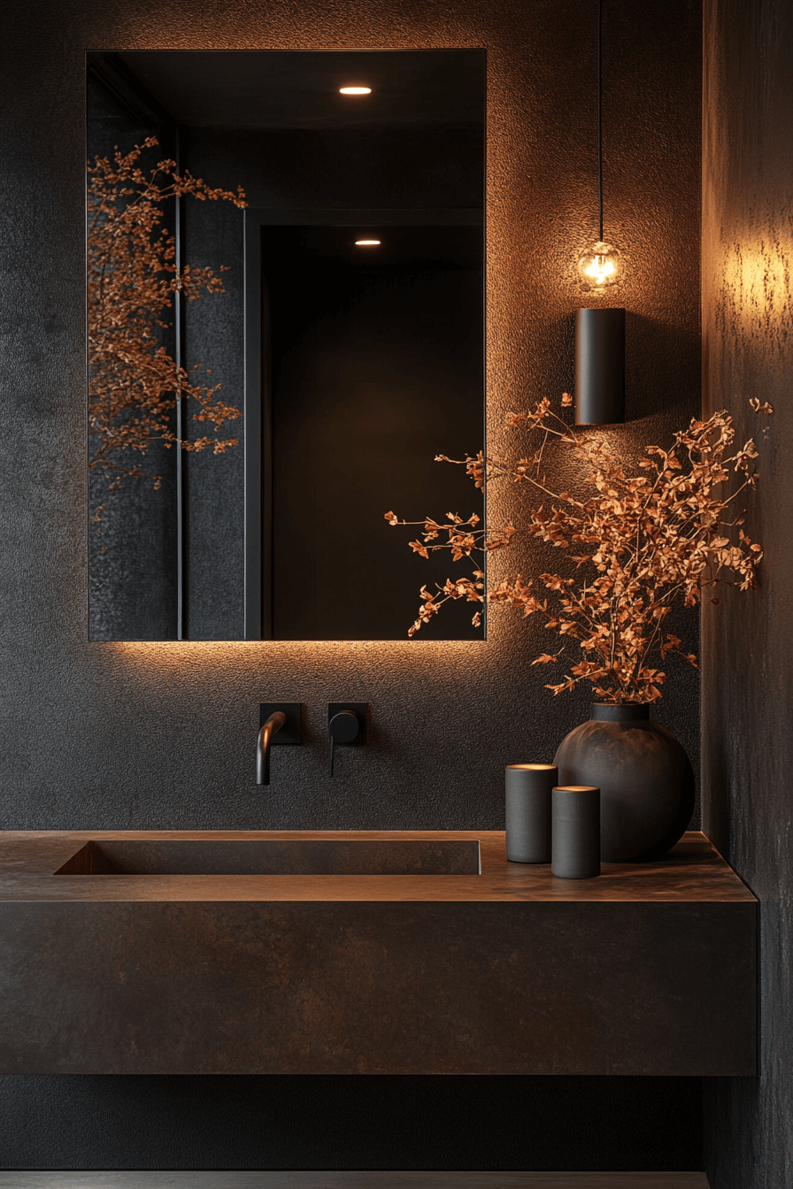 moody powder room