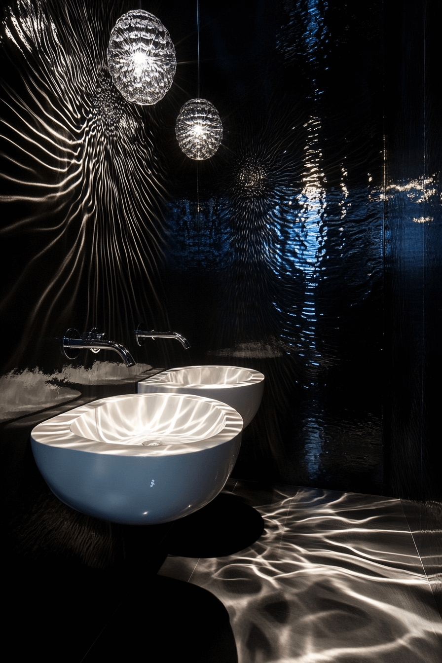 moody powder room