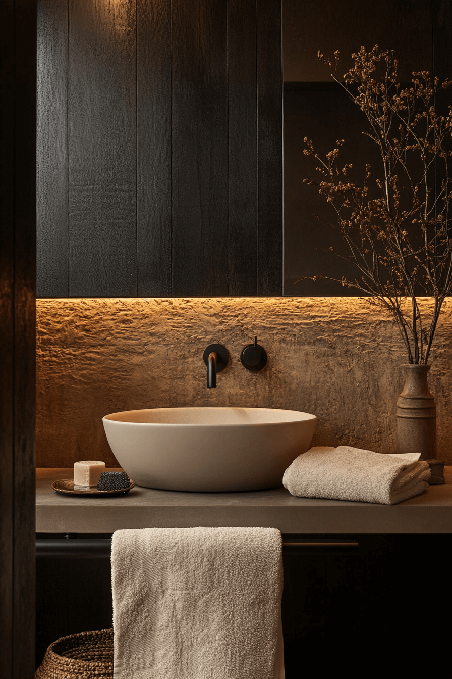 moody powder room