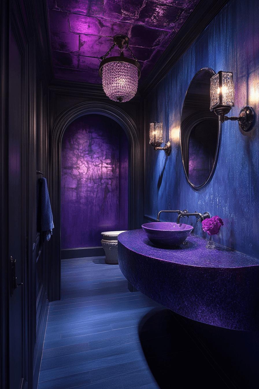 moody powder room