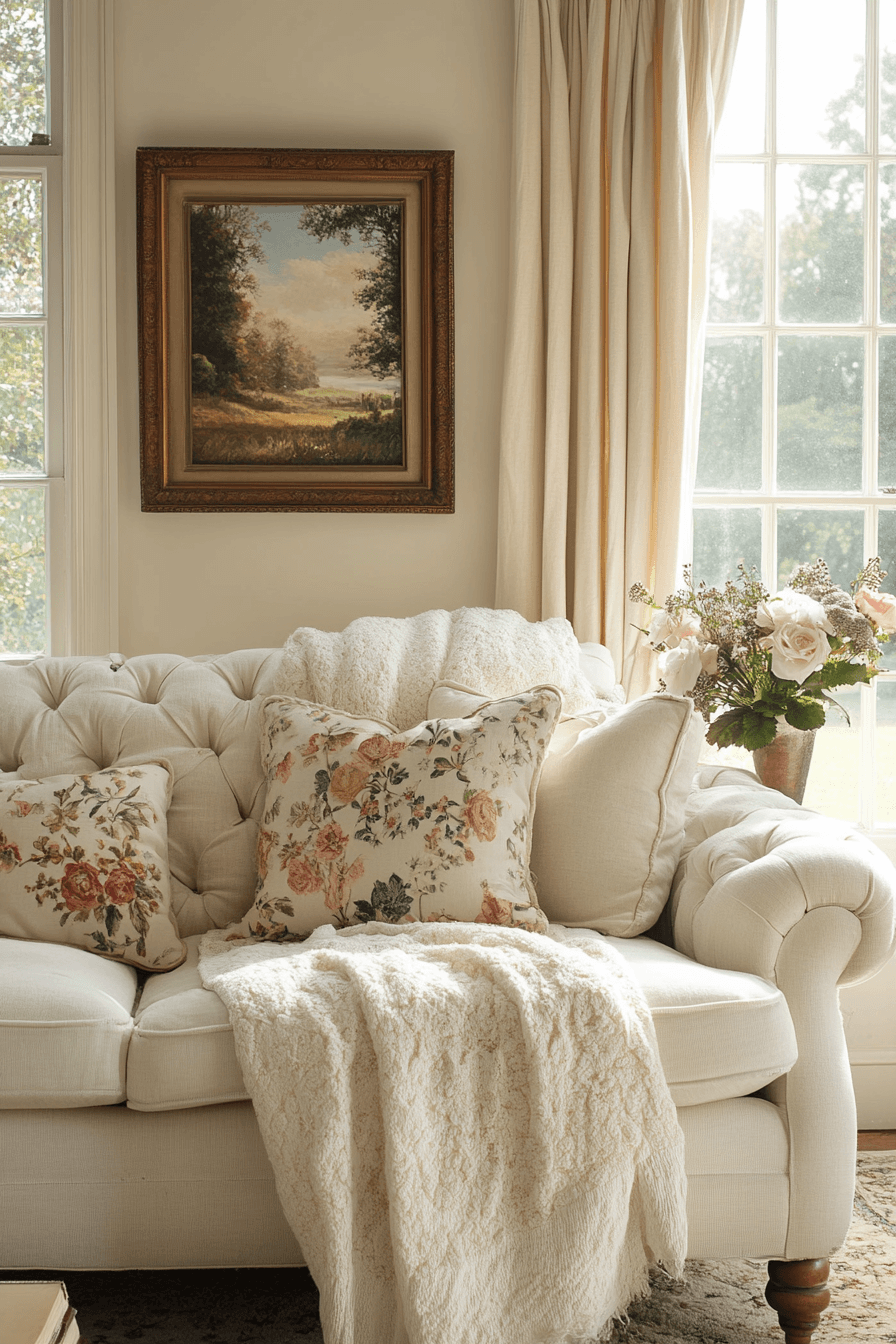 granny chic decor living room