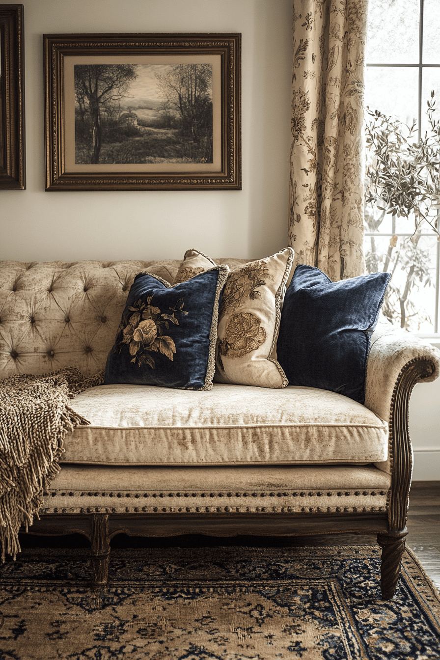 granny chic decor living room