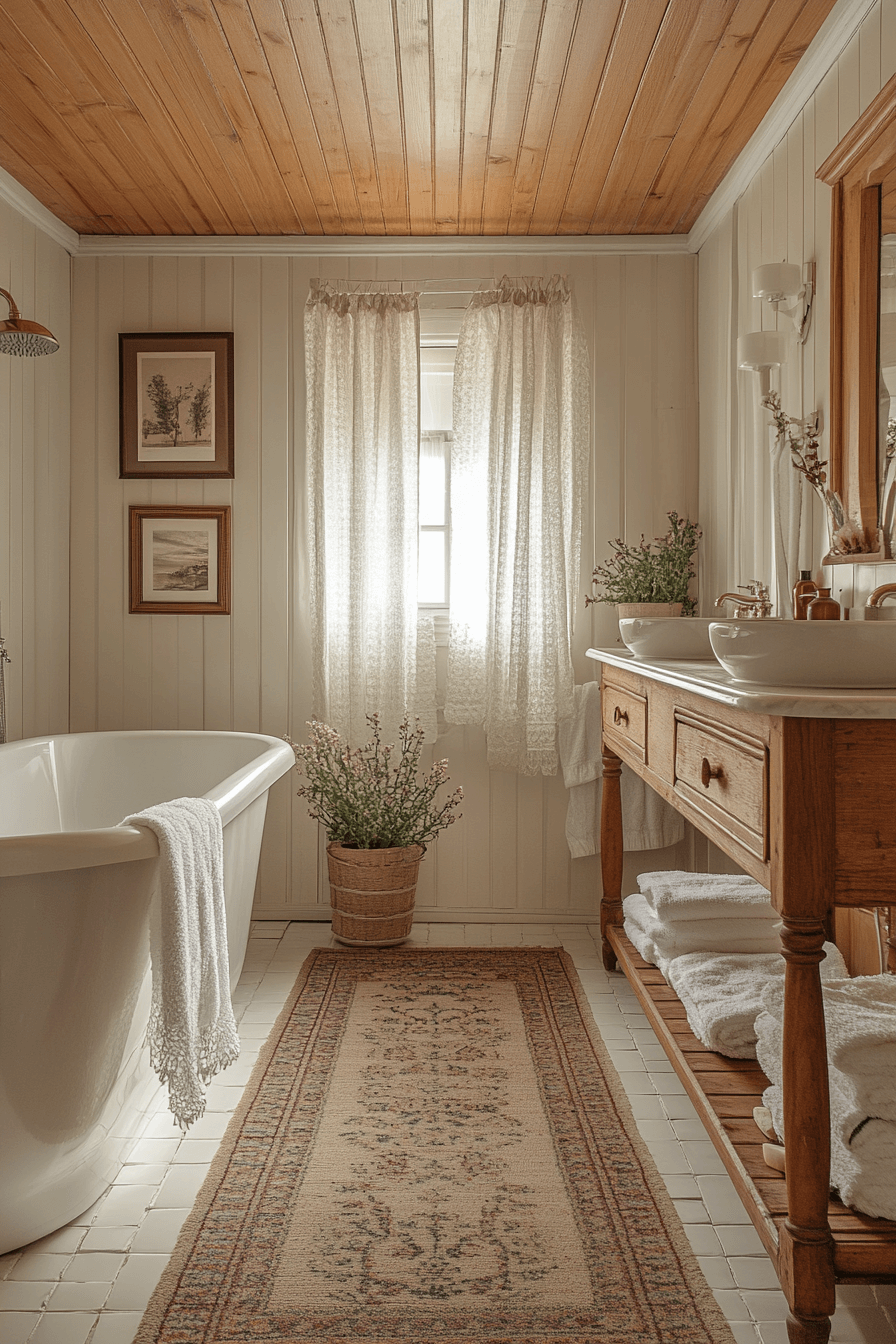 granny chic bathroom