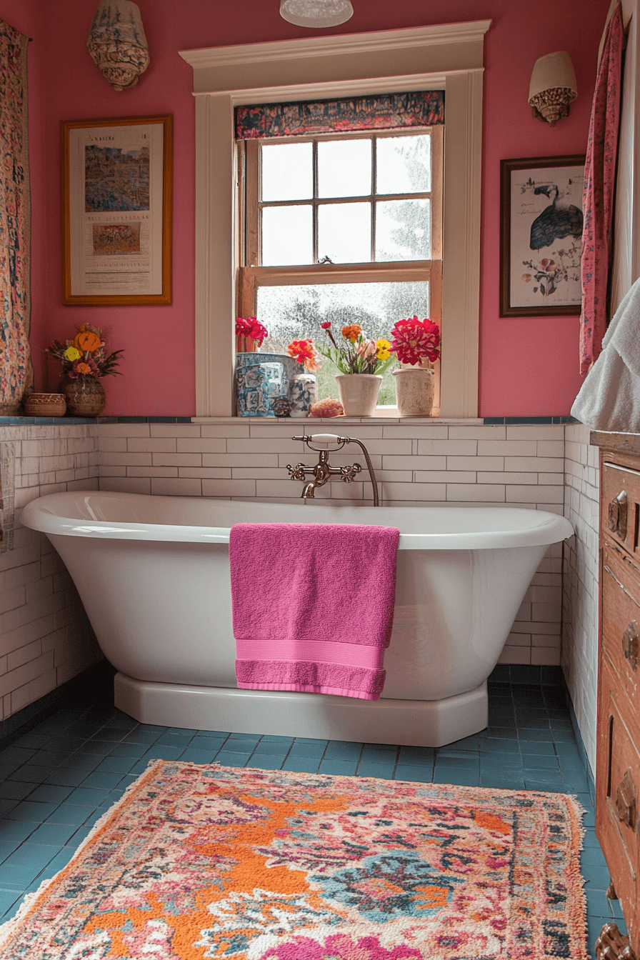 granny chic bathroom