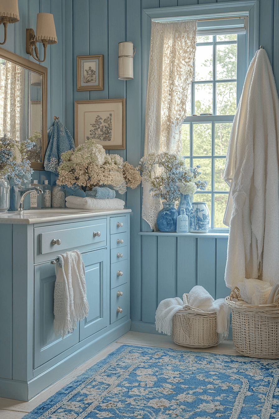 granny chic bathroom