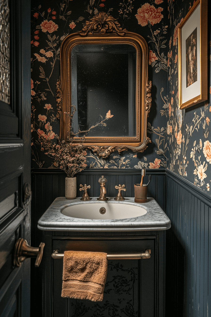 granny chic bathroom