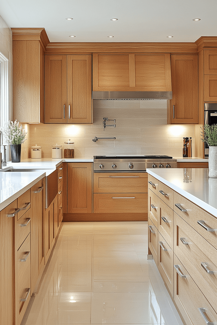natural maple kitchen cabinets
