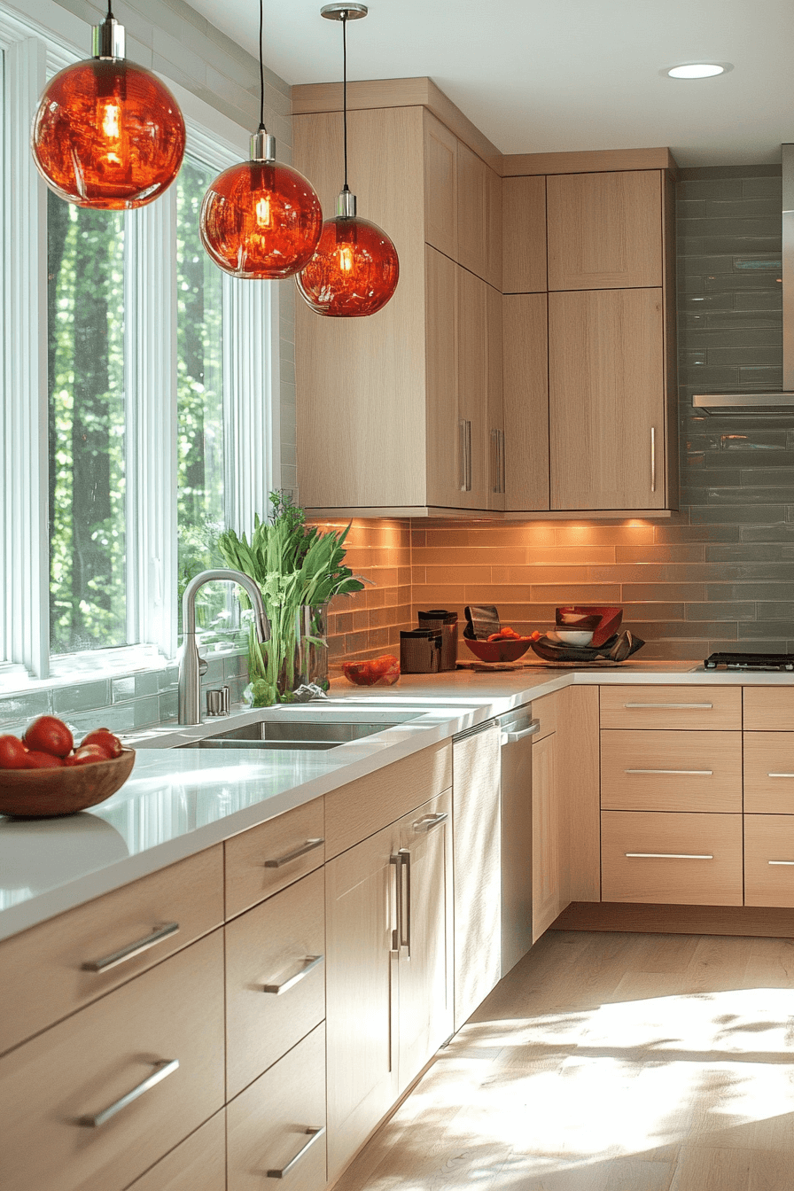 natural maple kitchen cabinets