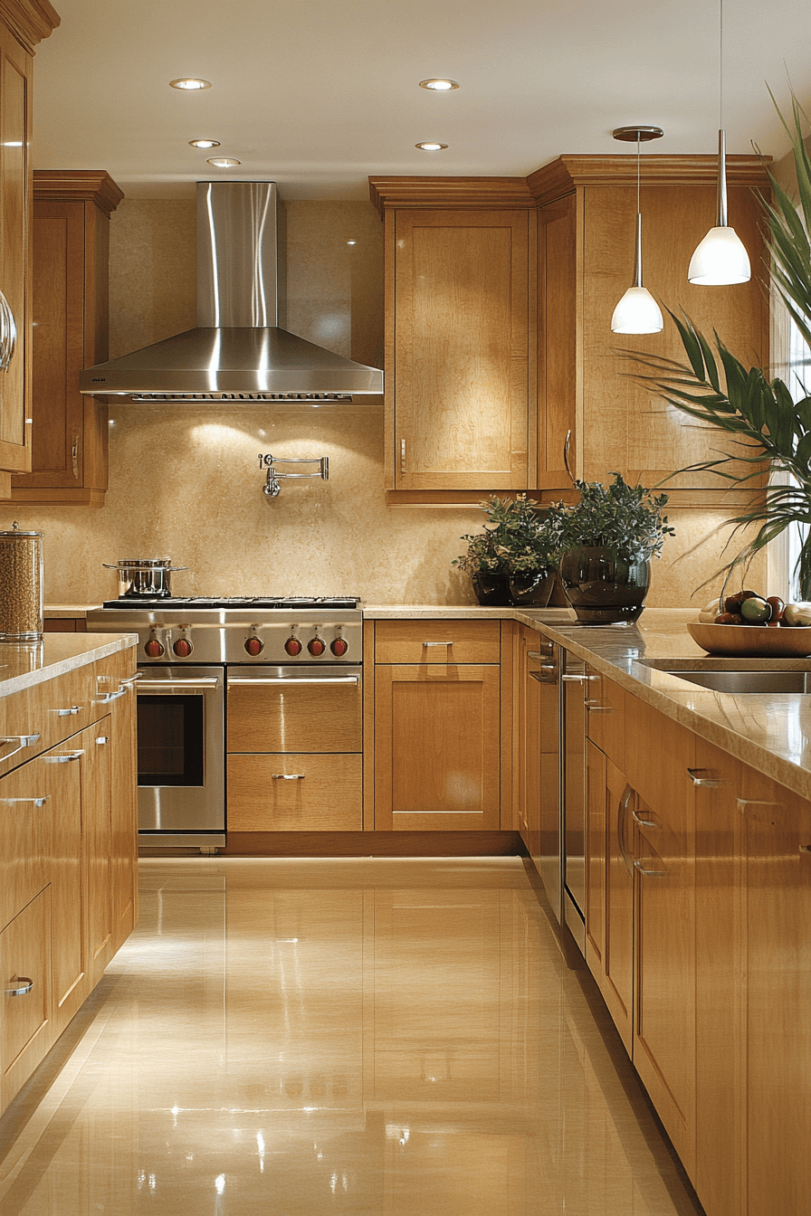natural maple kitchen cabinets