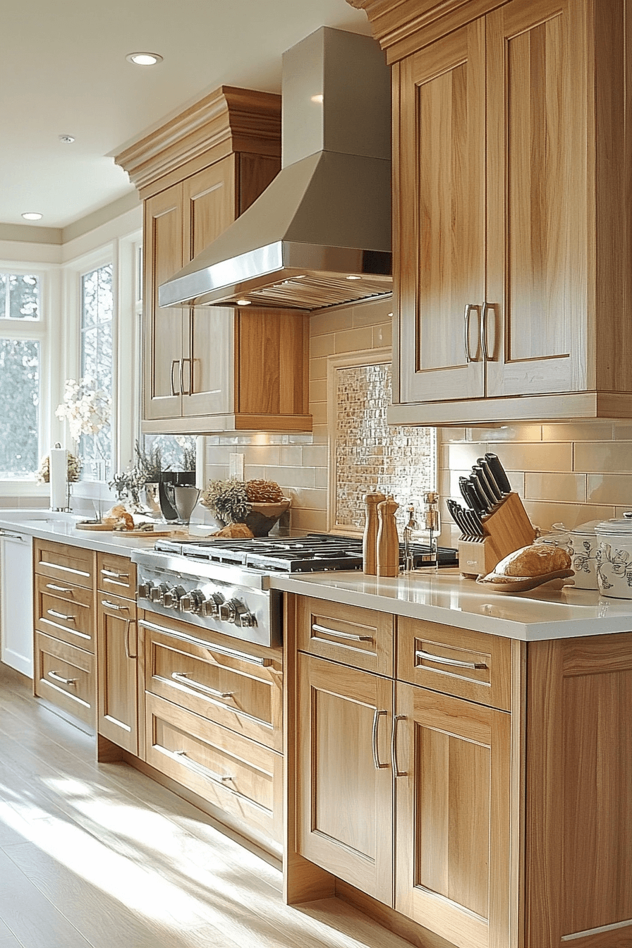 natural maple kitchen cabinets