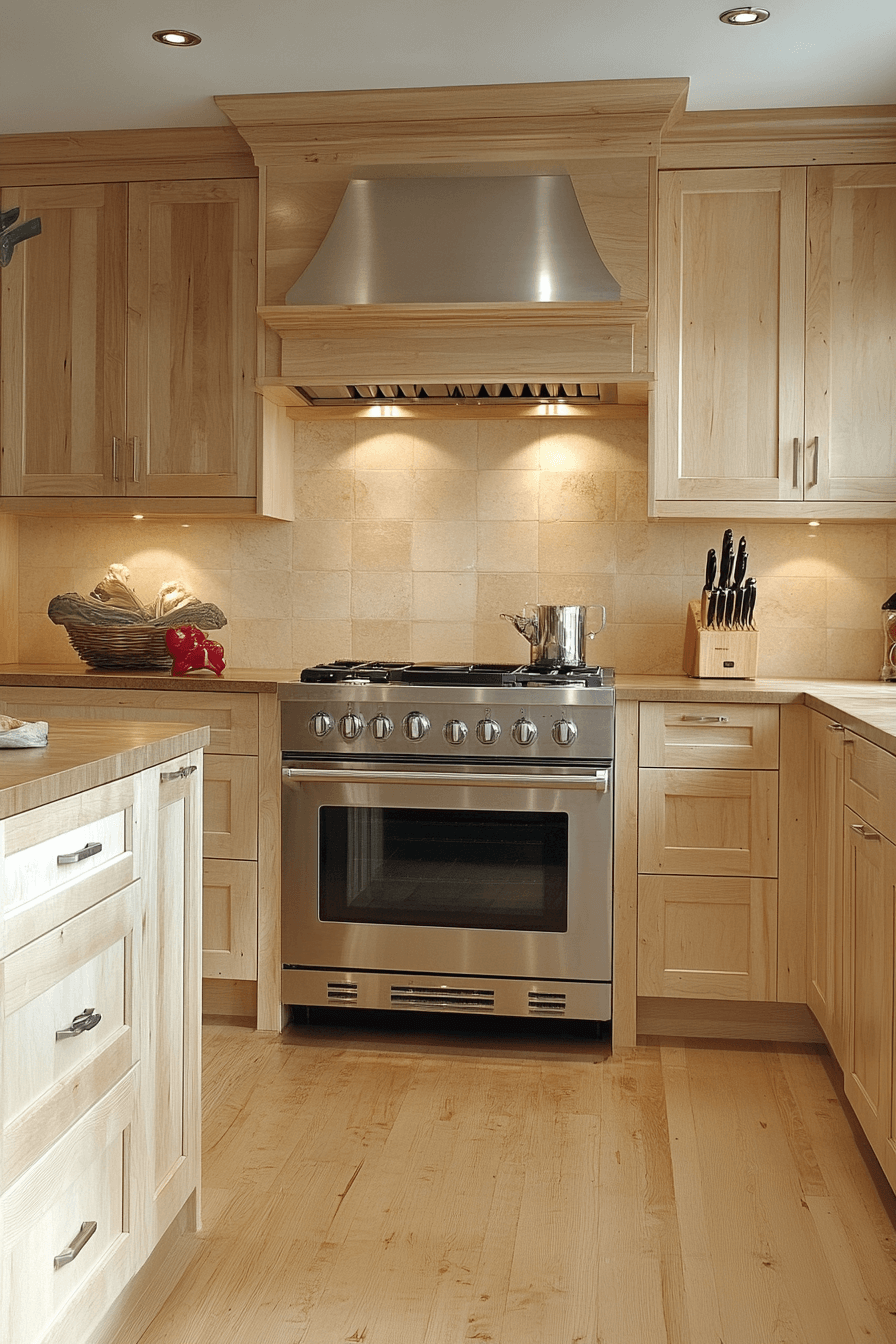 natural maple kitchen cabinets