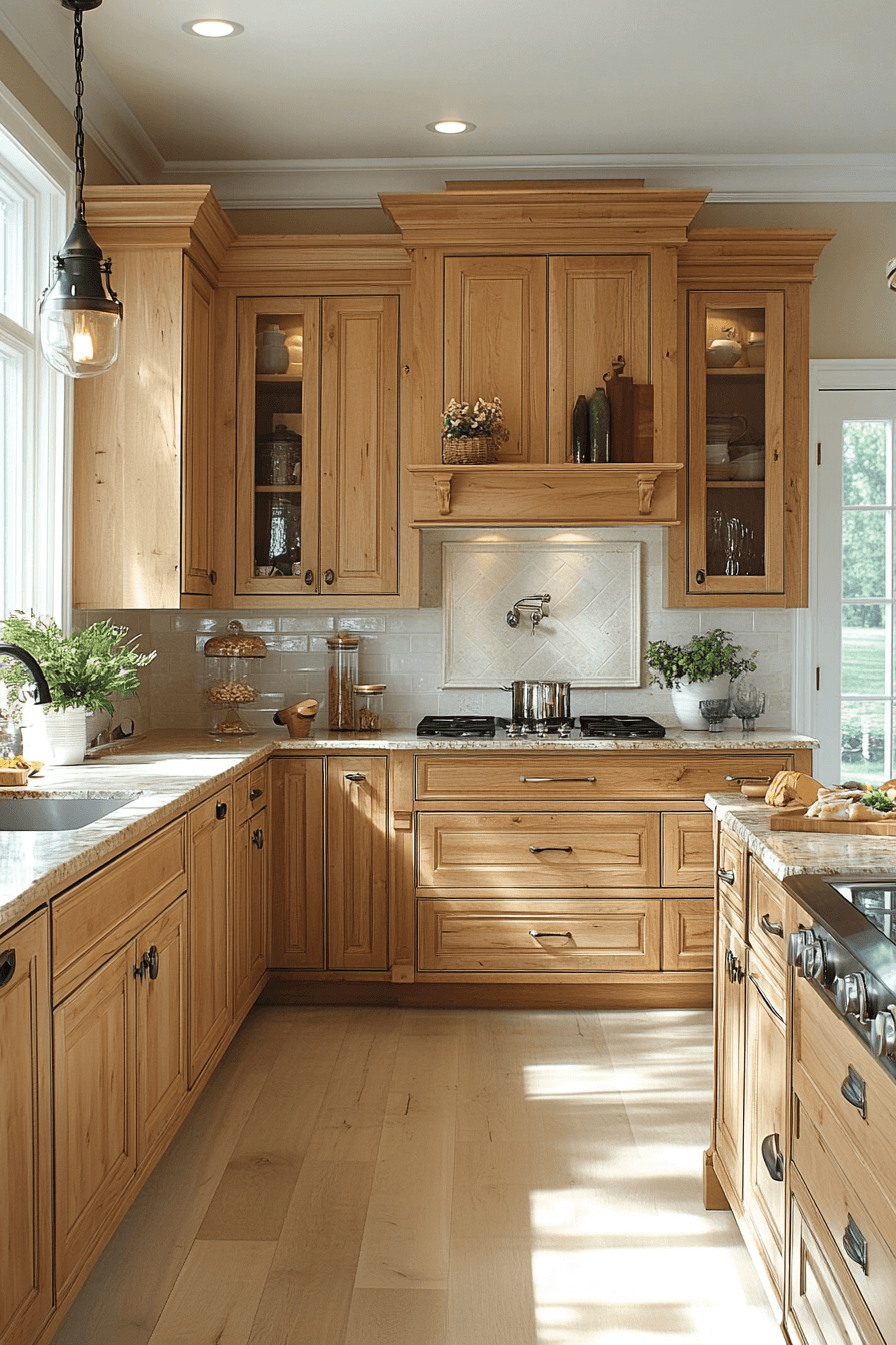 natural maple kitchen cabinets
