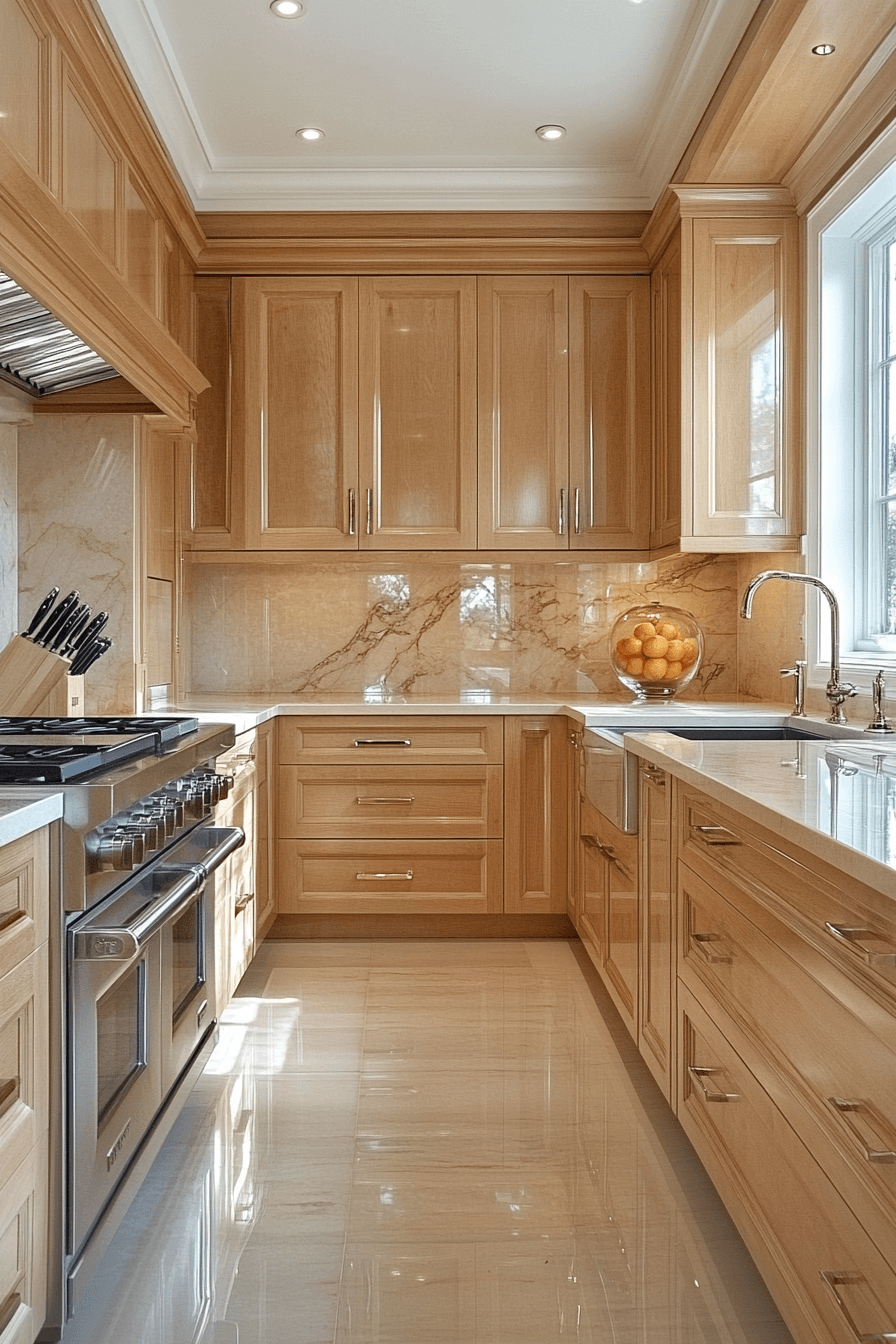 natural maple kitchen cabinets