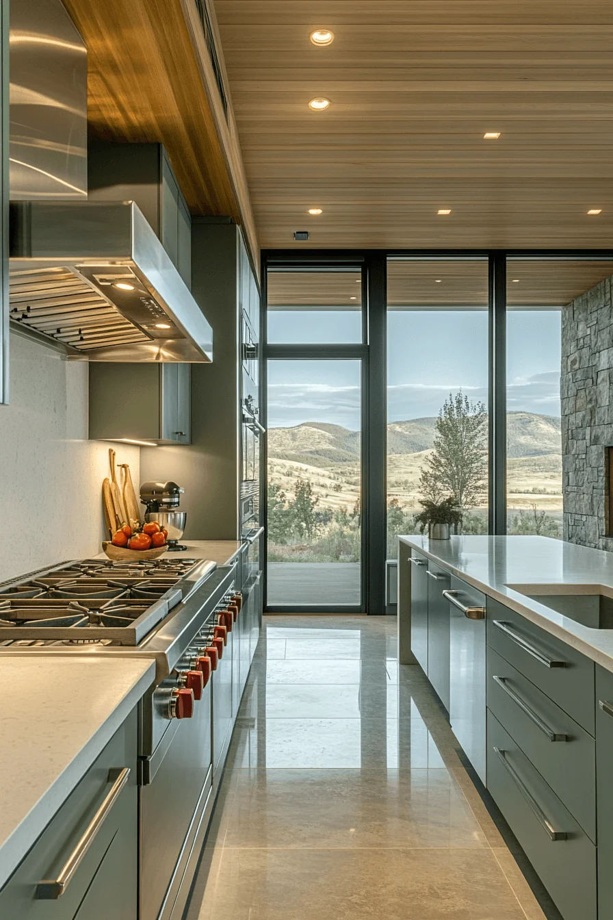 pewter green kitchen cabinets