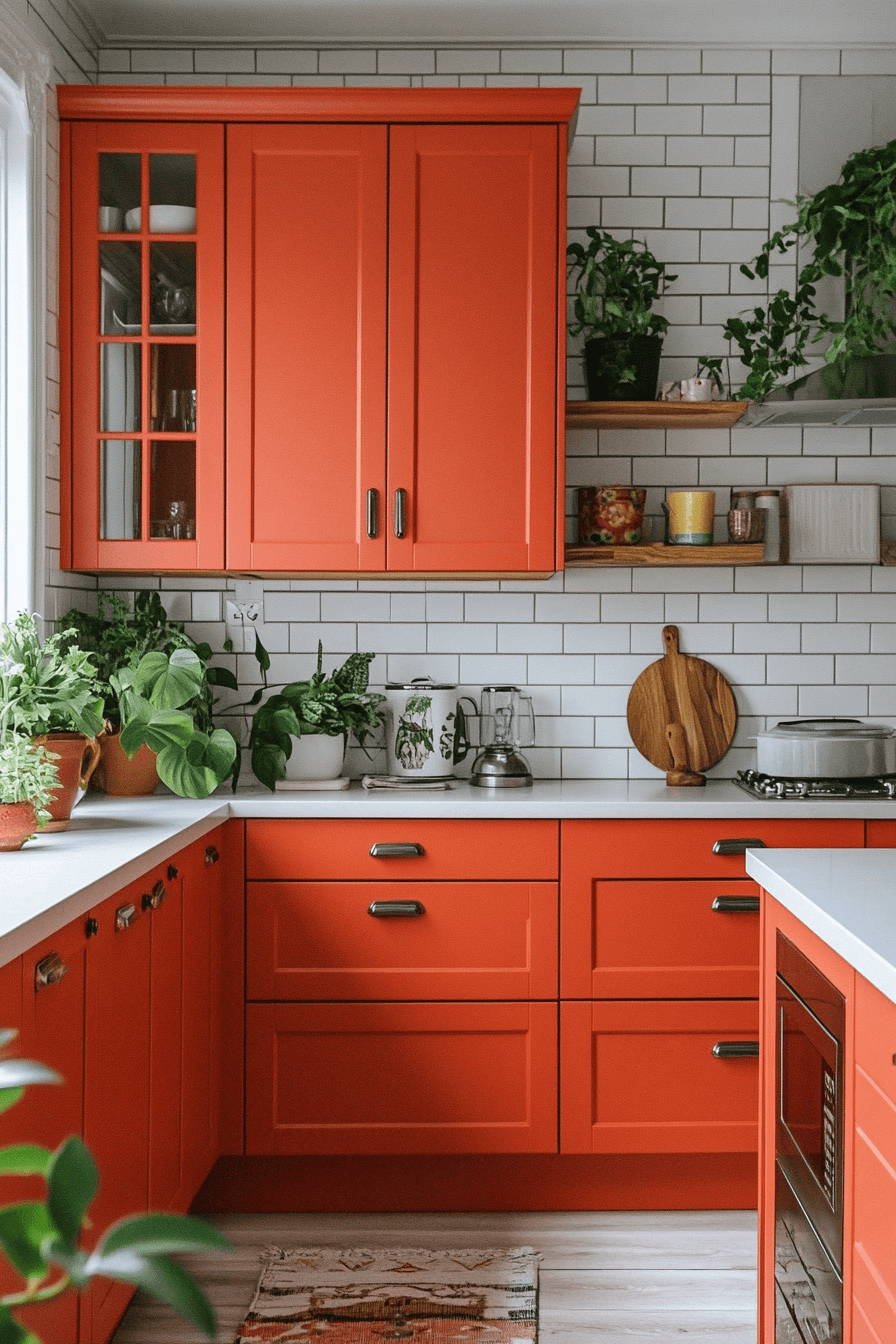 terracotta kitchen cabinets