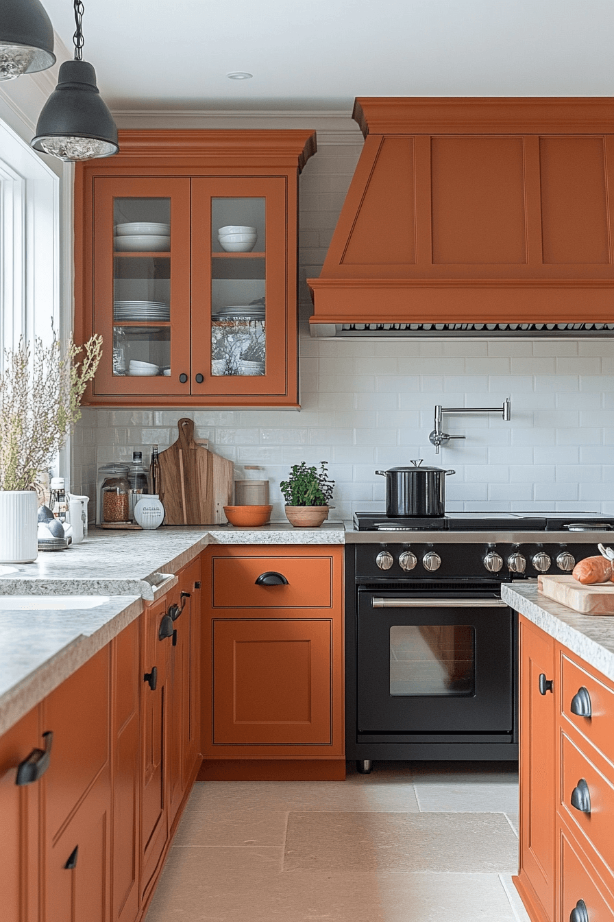 terracotta kitchen cabinets