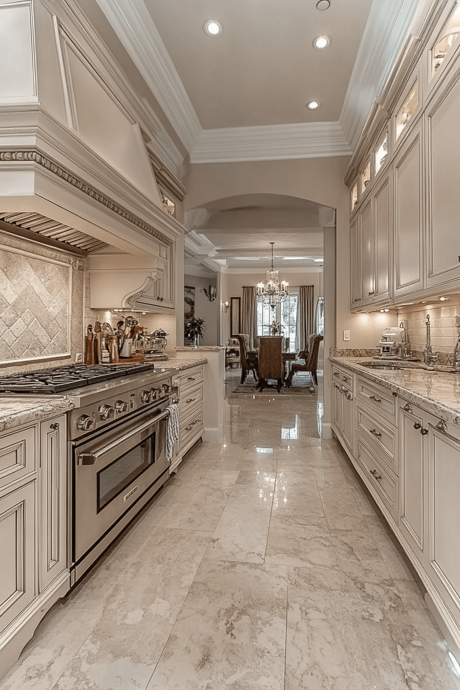 beige kitchen cabinets