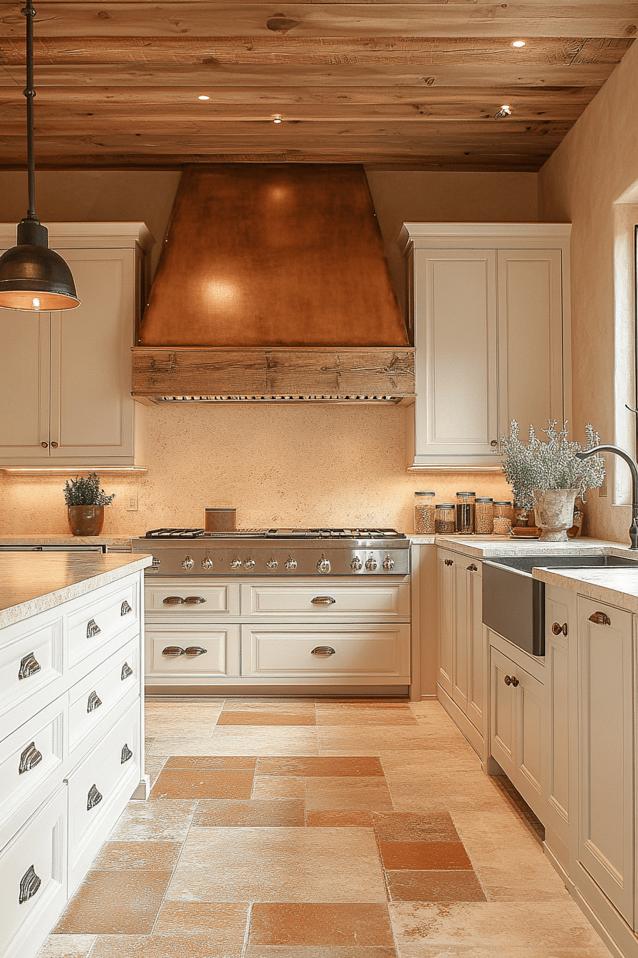 beige kitchen cabinets