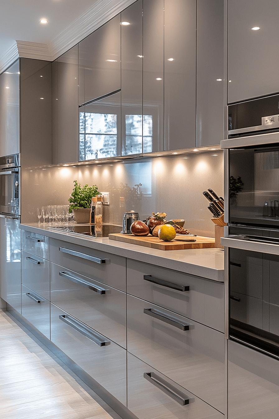 Sleek Silver Shadow Light Gray Kitchen Cabinets light gray kitchen cabinets