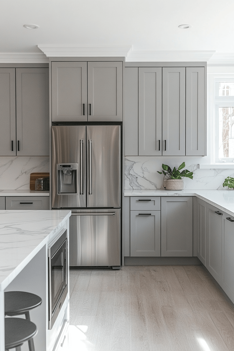 Dreamy Haze Light Gray Kitchen Cabinets light gray kitchen cabinets