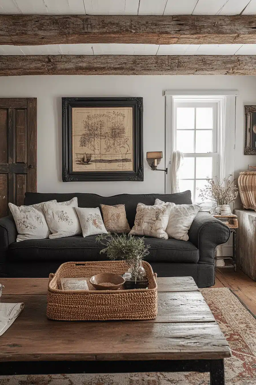 black and white living room decor