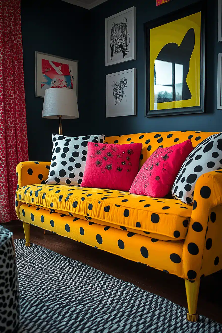 black and white living room decor