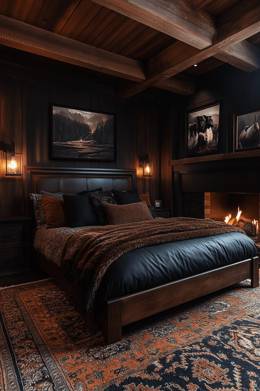 old cabin interior bedroom