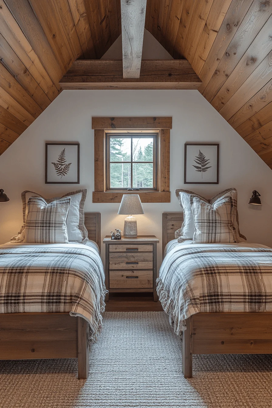 old cabin interior bedroom